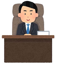 代表取締役を表現するイラスト