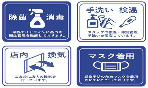 コロナ感染予防対策一覧